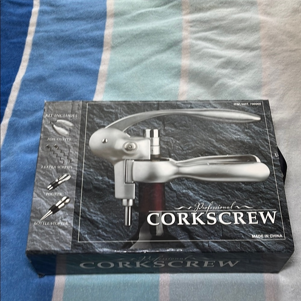 Professional Silver Corkscrew Set